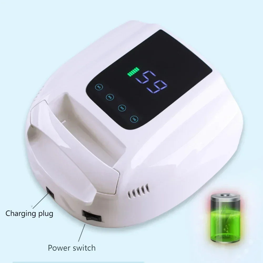 96W Wireless Rechargeable UV LED Nail Lamp – Gel Polish Dryer UV LED Nail Lamp PRIMED