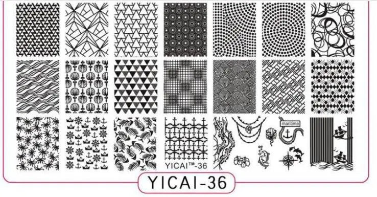 MAFANAILS YICAI 3D Flower Nail Stamping Plate – 40 Designs Nail Stamping Plate PRIMED 36