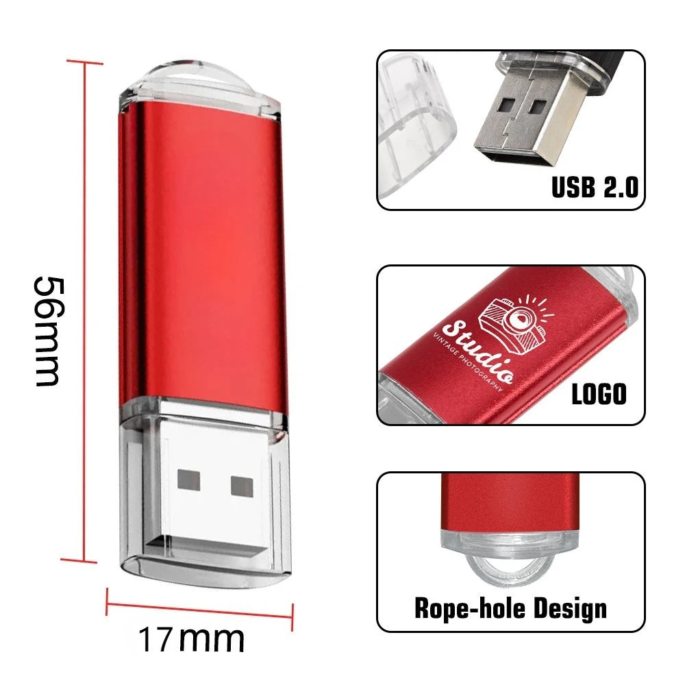 100-Pack Custom Logo Metal USB Flash Drives 4GB–128GB | Bulk USB Flash Drive PRIMED