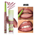 2-in-1 Lip Liner & Lip Gloss Set – Matte Plumping Combo Lip Makeup Set PRIMED 08 Berry Ruby 0.26g and 2.5ml