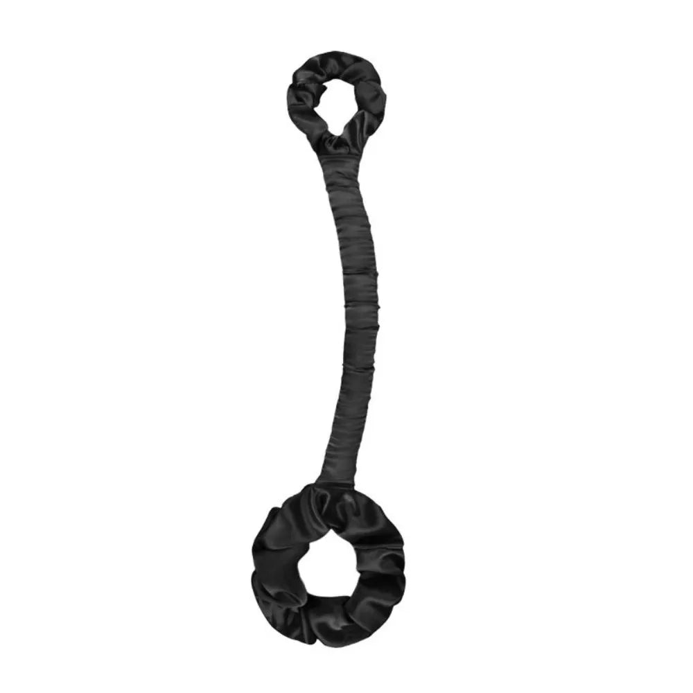 Heatless Silk Satin Hair Roller – Crease-Free Curling Scrunchie Heatless Hair Roller PRIMED Black L