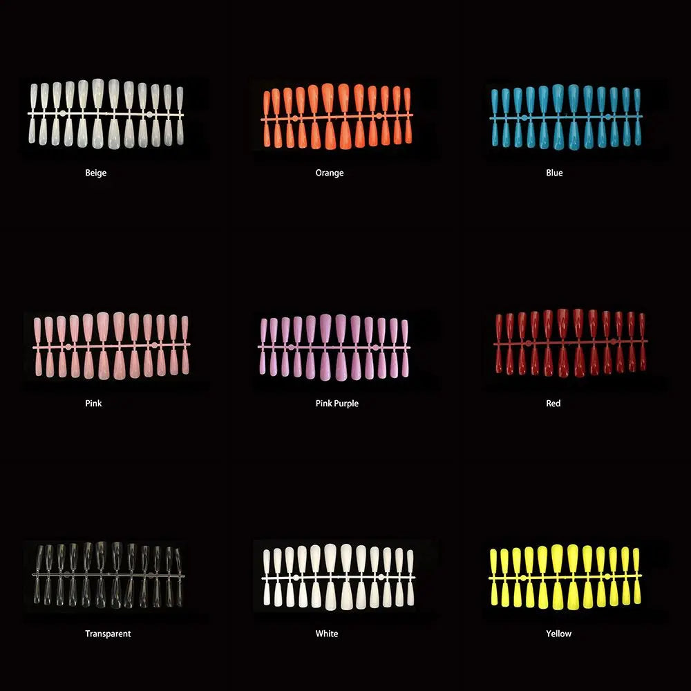 24-Piece Matte Coffin Ballerina Full Cover False Nail Tips False Nail Tips PRIMED