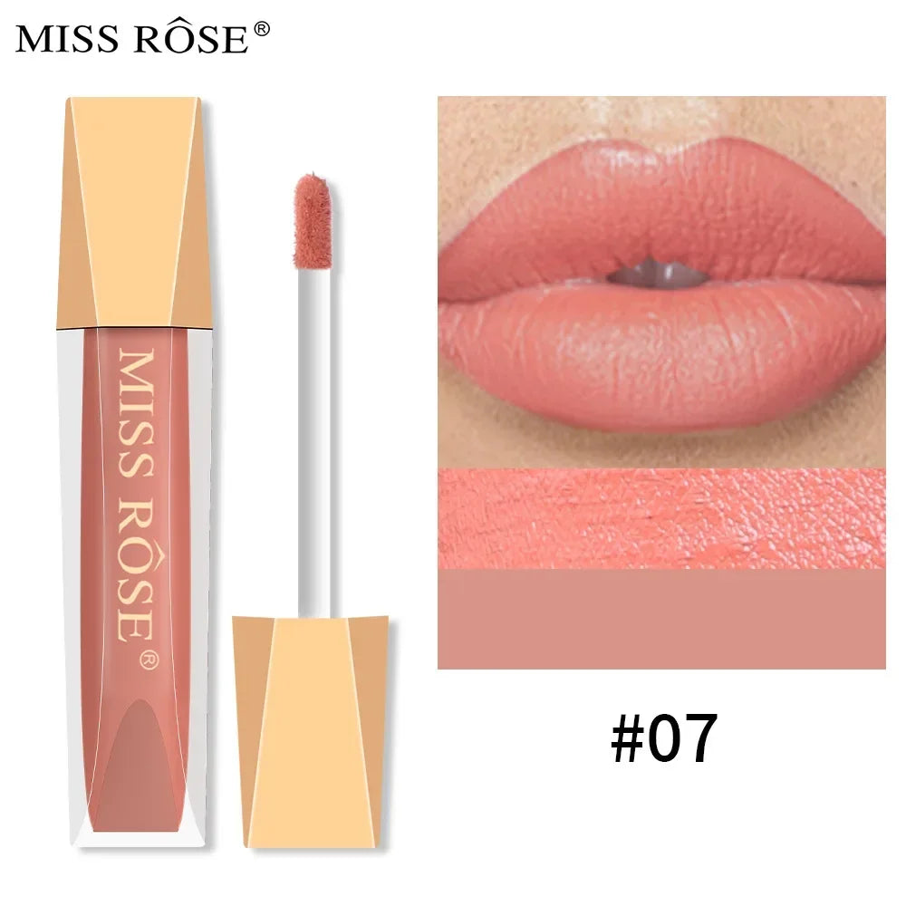 Miss Rose 16-Color Velvet Matte Lip Glaze – Waterproof Lip Gloss Matte Lip Gloss PRIMED MISS ROSE6701-032-07