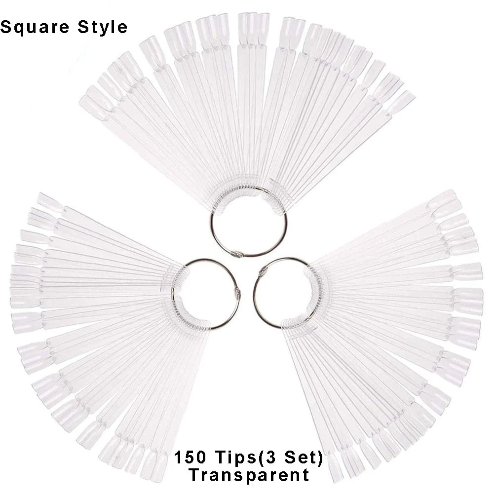 Clear Nail Practice Tips 50–150 Pcs | Nail Art Display Sticks