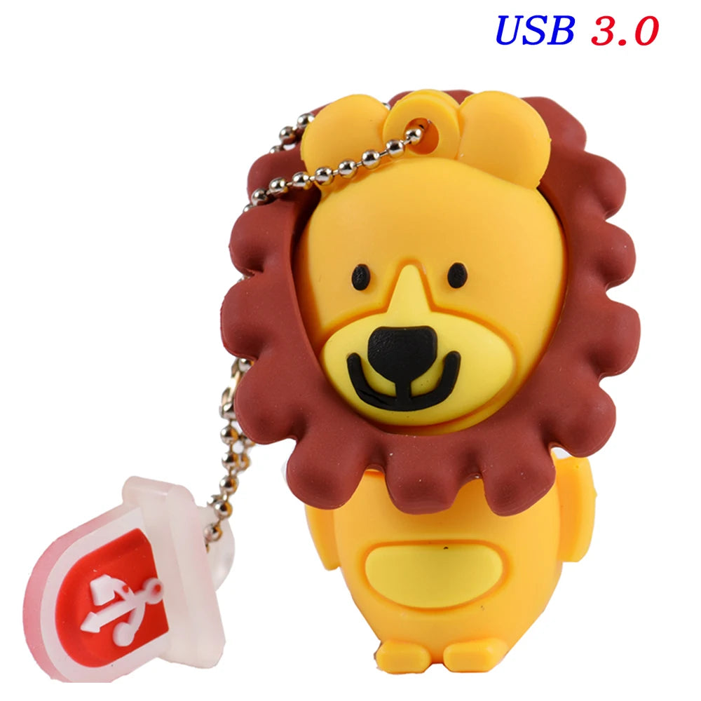 JASTER Cute Cartoon USB Flash Drive 8GB–64GB | Cat & Fox USB Flash Drive PRIMED Pink 16 GB