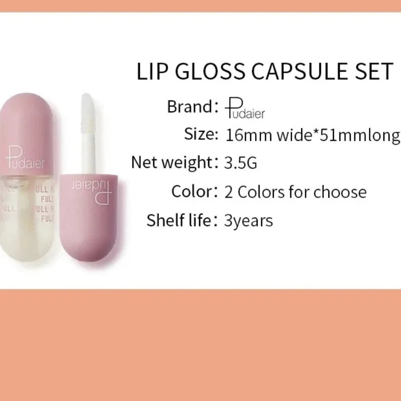 Mini Capsule Lip Balm & Plumping Oil Set – Jelly Lip Gloss Kit