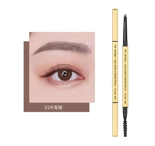 Blana Waterproof Eyebrow Pencil with Brush – 24Hr Wear Eyebrow Pencil PRIMED JM010-2-Light Brown
