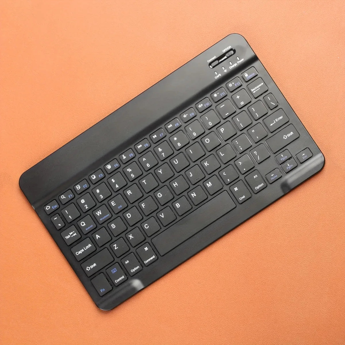 Wireless Bluetooth Keyboard Rechargeable for iPad iPhone Tablet Wireless Bluetooth Keyboard PRIMED Black