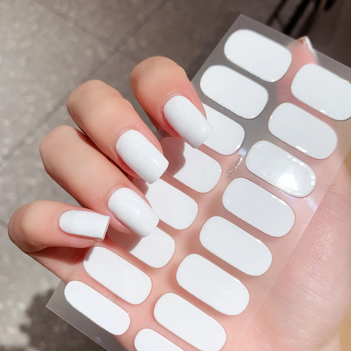 Semi-Cured Gel Nail Wraps Pink Tulip Floral | 16 Tips/Sheet