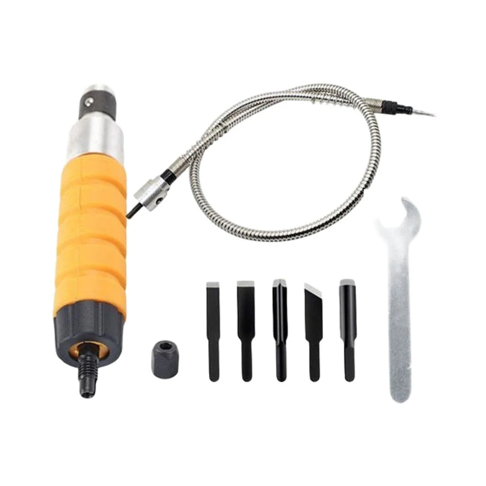 Electric Wood Chisel Carving Tool Set – 5 Chisel Heads Wood Carving Tool PRIMED