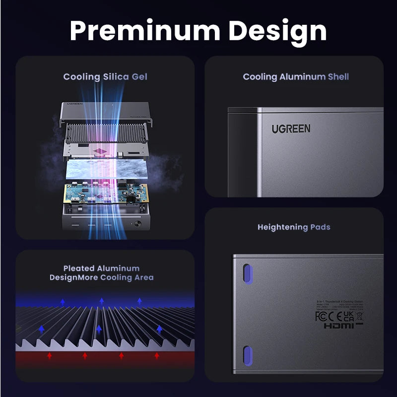 UGREEN 8-in-1 Thunderbolt 4 Dock | 8K 40Gbps 85W Charging Thunderbolt 4 Dock PRIMED