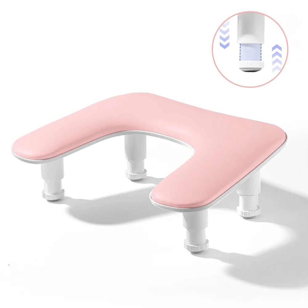 U-Shape Nail Armrest Cushion | Adjustable PU Leather Hand Rest
