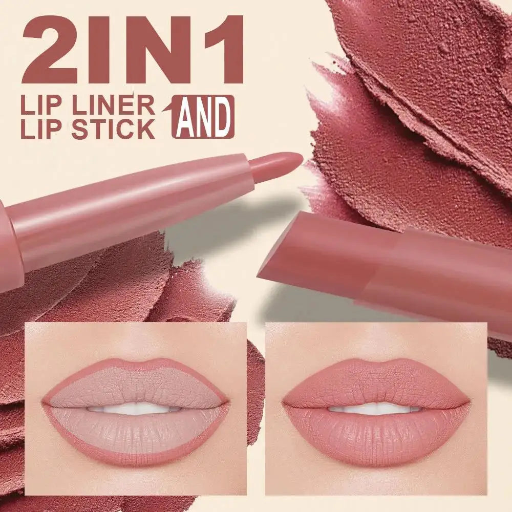 Dragon Ranee 2-in-1 Matte Lip Liner & Lipstick | Long Lasting Lip Liner Lipstick PRIMED