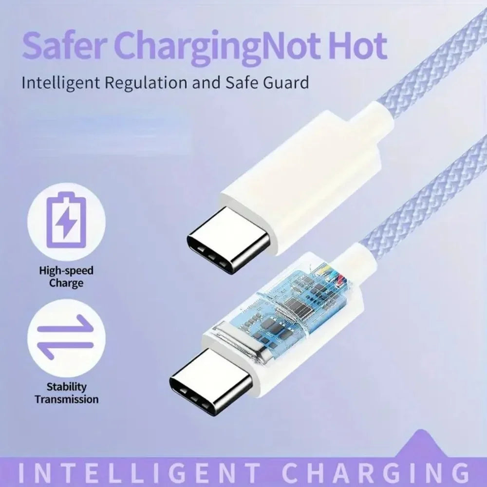 USB-C to USB-C PD 60W Fast Charging Braided Cable 6A USB-C Charging Cable PRIMED