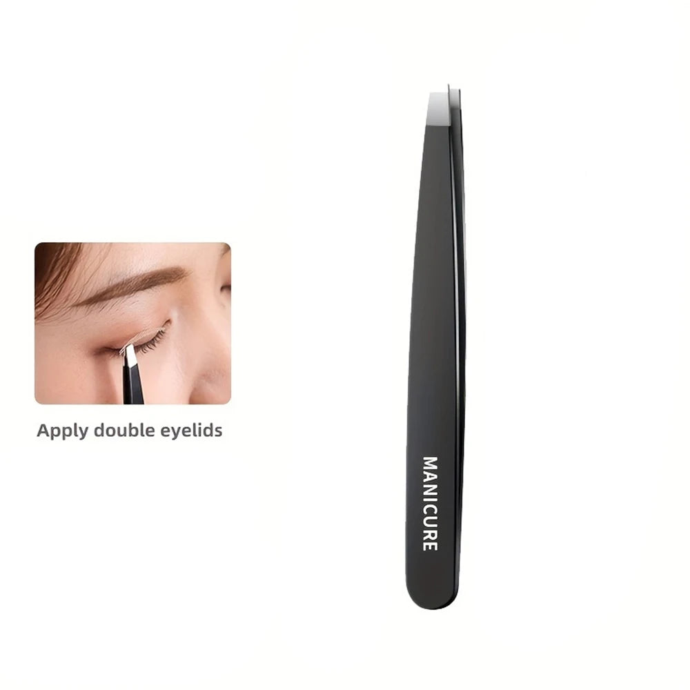 Stainless Steel Tweezer Set – Slant, Point, Flat & Hook Tips