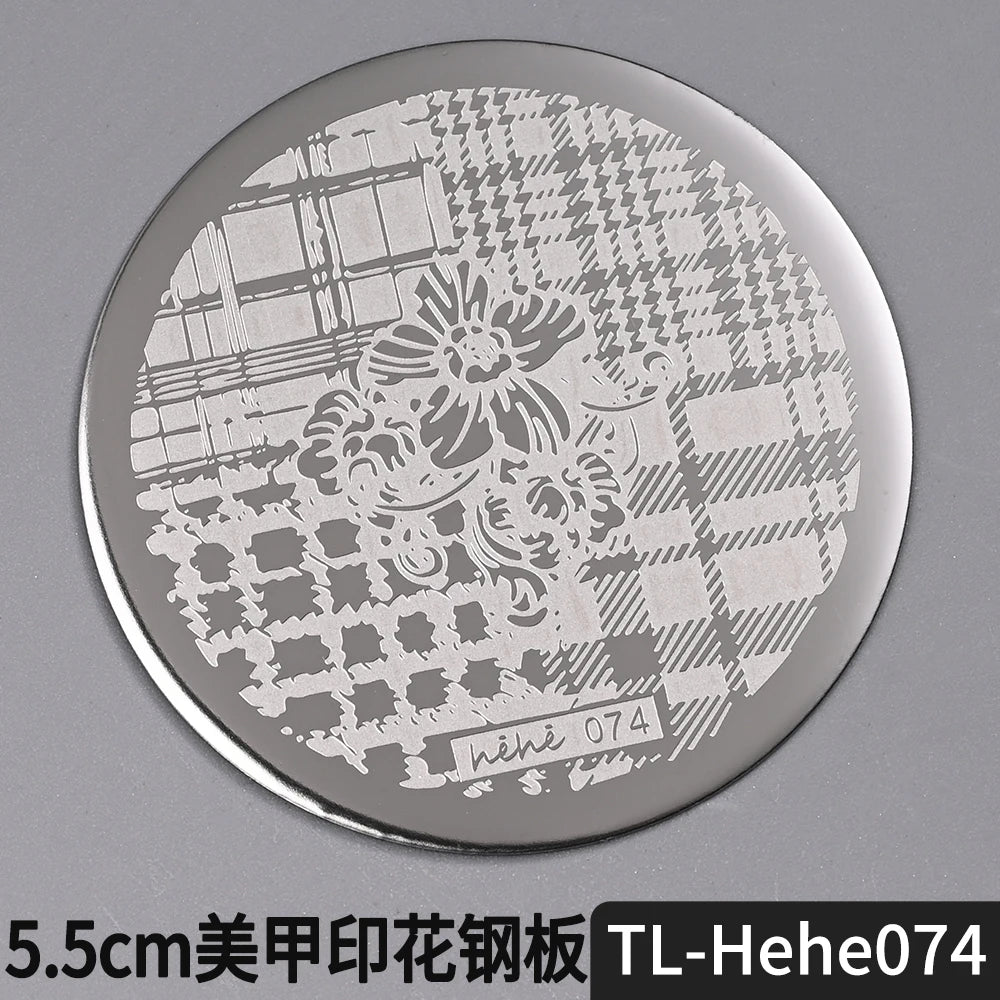 Nail Stamping Plate 5.5cm – Butterfly Flower Lace Stencil