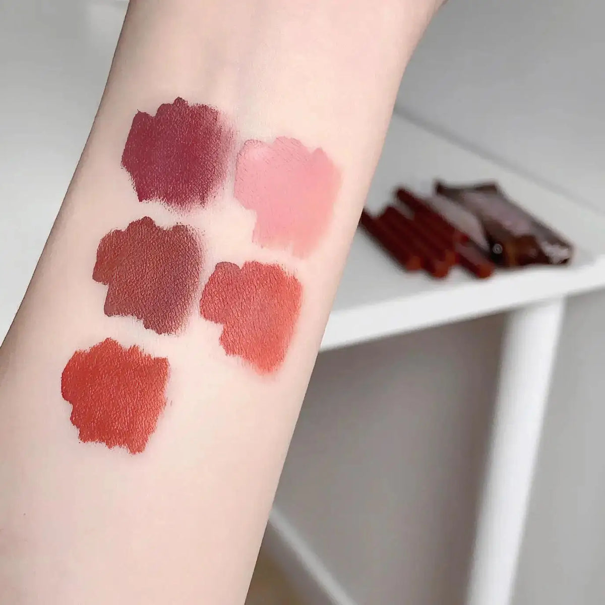 MAGIC CASA 5-Pc Waterproof Velvet Matte Liquid Lipstick Set Liquid Lipstick Set PRIMED