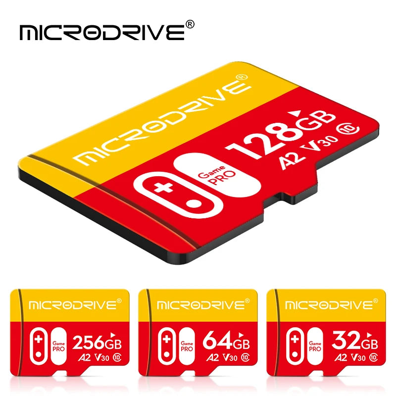 MicroDrive Micro SD Card Class 10 U3 V30 A2 – 16GB to 256GB Flash Memory Card PRIMED