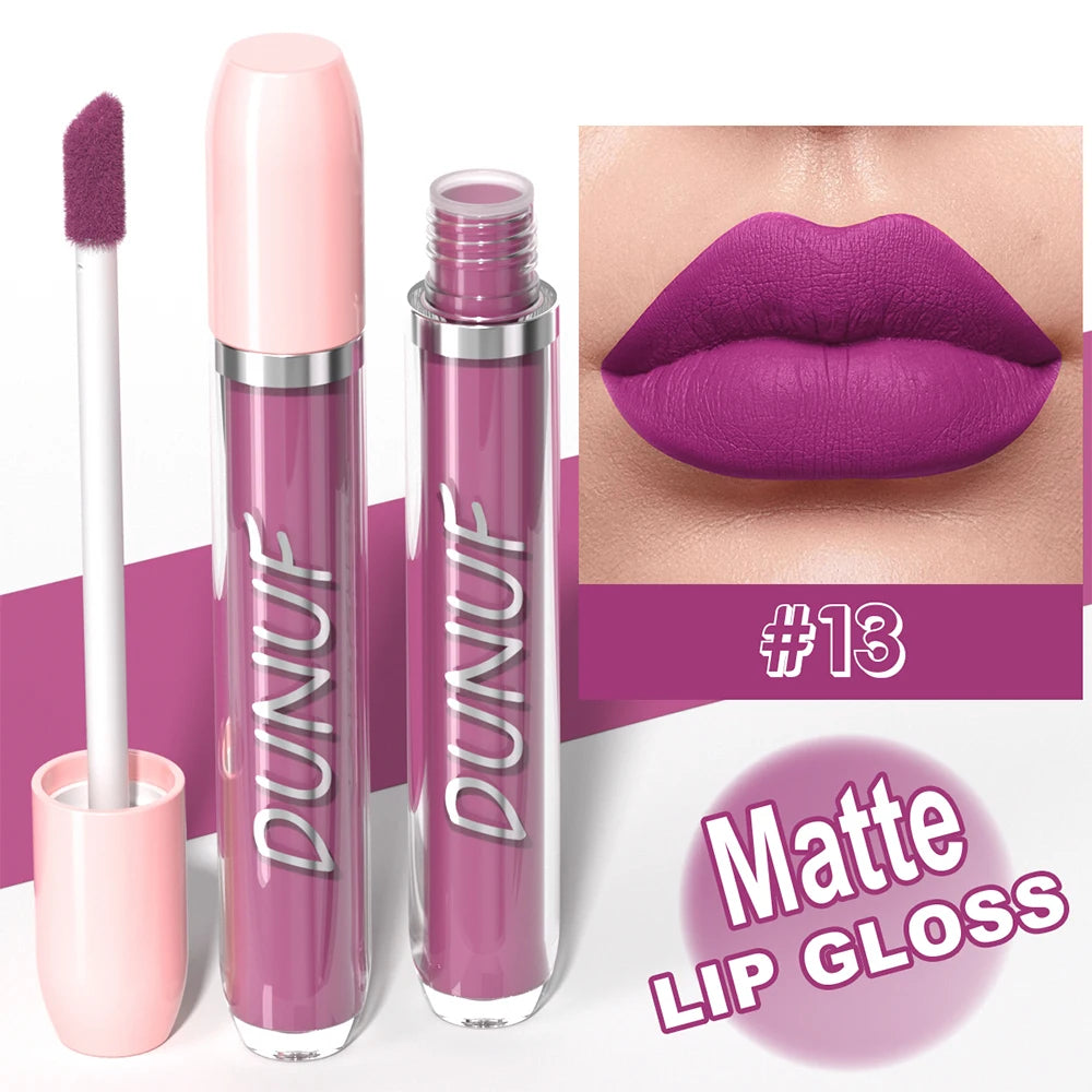 Velvet Matte Liquid Lip Gloss 25 Colors – Waterproof & Long-Lasting
