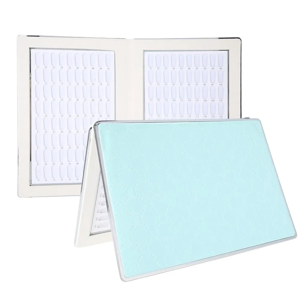 Foldable Nail Gel Color Card Display Book – 160 Tip Slots