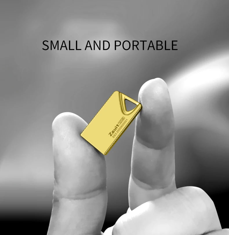 Z-suit Mini Metal USB Flash Drive 64GB 128GB | USB 2.0 Pen Drive