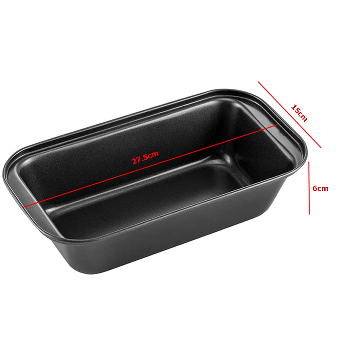 LMETJMA Nonstick Carbon Steel Bread Loaf Pan – Rectangle Tin Nonstick Loaf Pan PRIMED 28cm