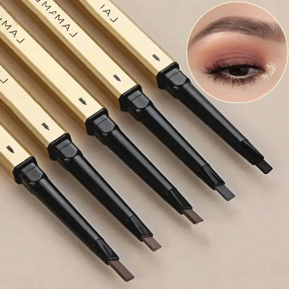 Ultra-Fine Double-Ended Waterproof Eyebrow Pencil – Light Brown Eyebrow Pencil PRIMED 5Pc Mixed