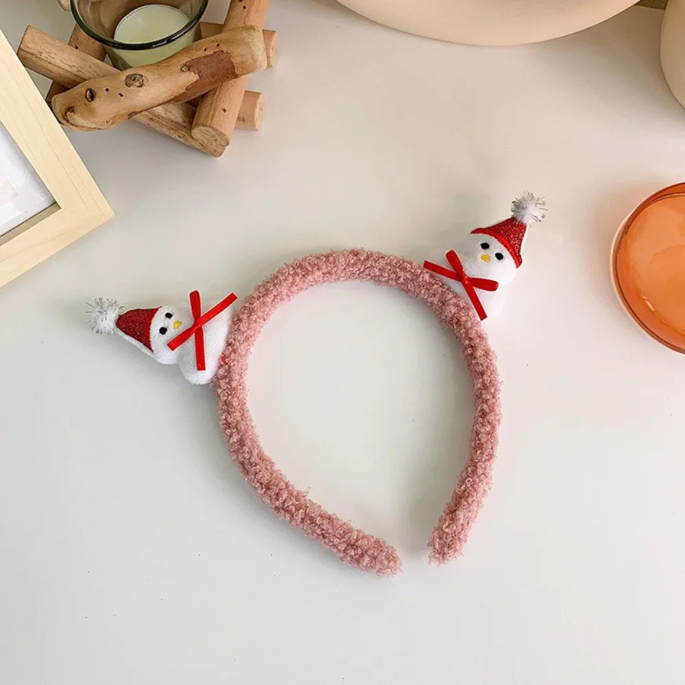 Kids Christmas Headband – Elk, Snowflake & Bow Cosplay Hairband Kids Holiday Headband PRIMED K