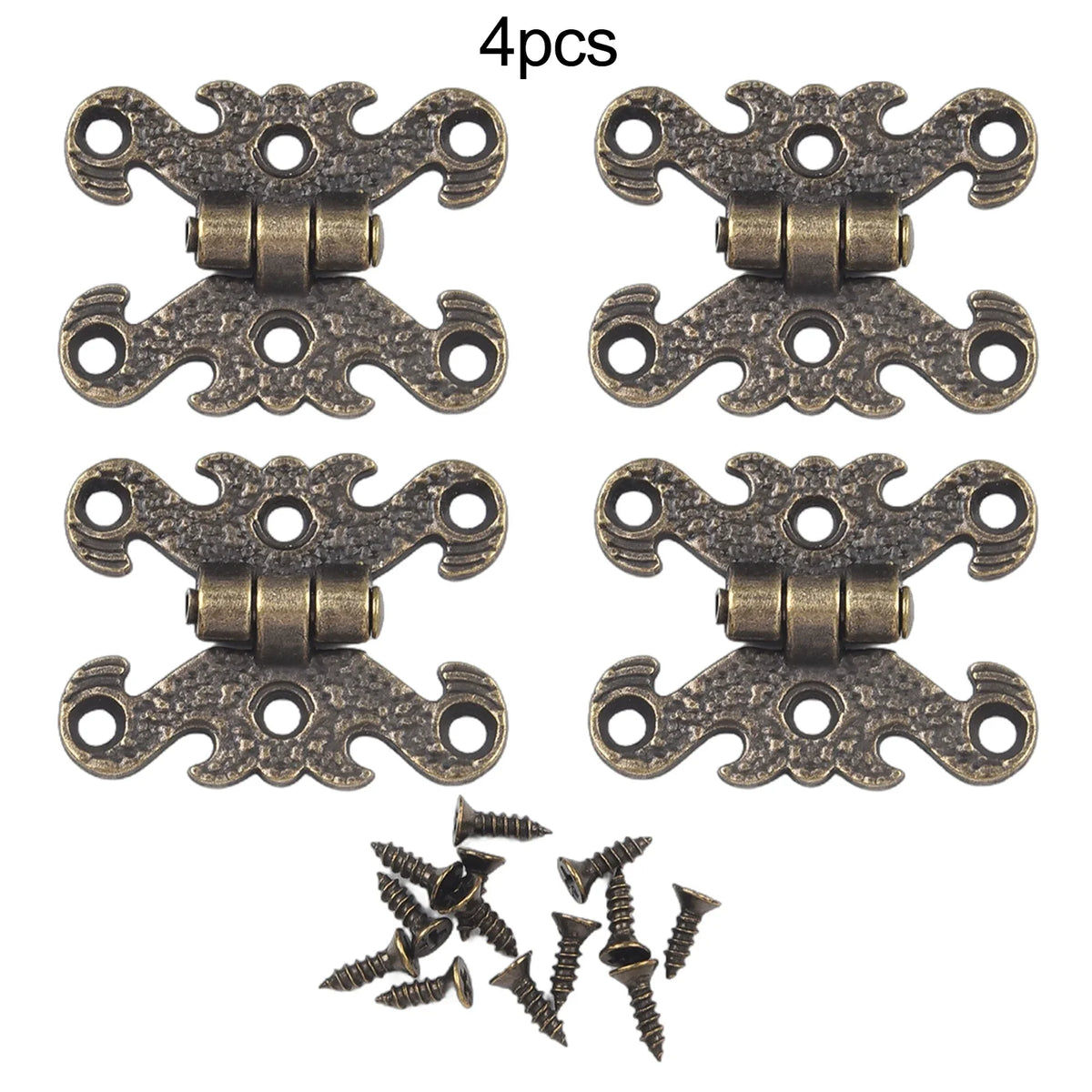 Zinc Alloy Vintage Butt Hinges 4PCS – Cabinet & Box Hardware