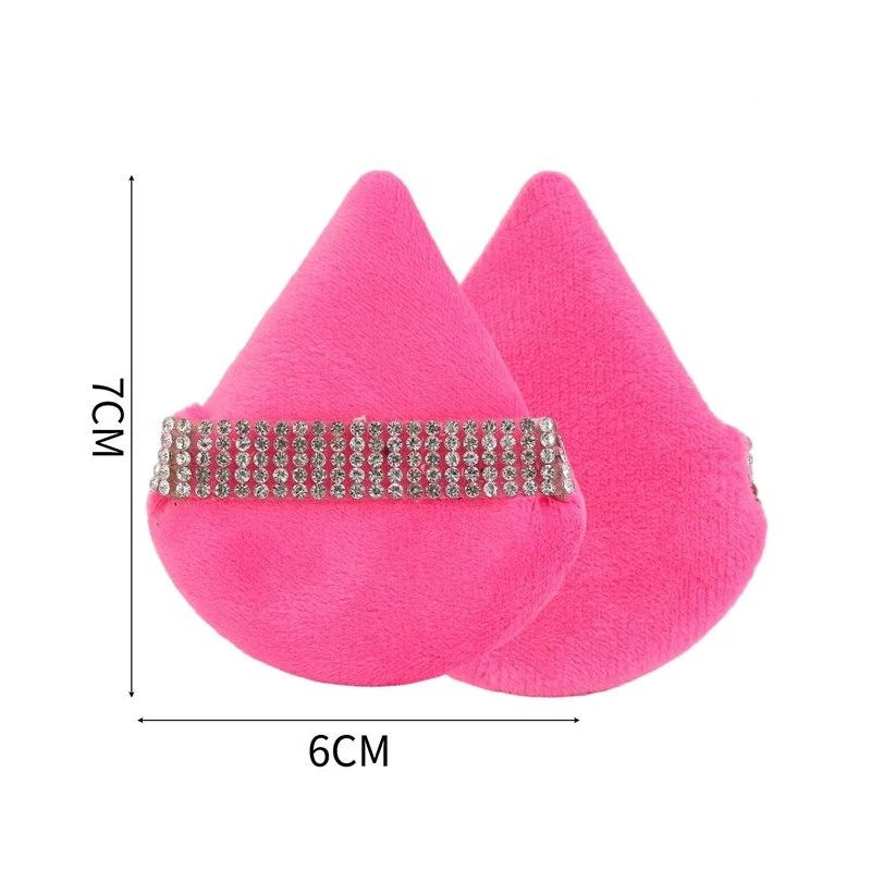 Triangle Velvet Powder Puff Set 3/6 Pcs – Soft Sponge