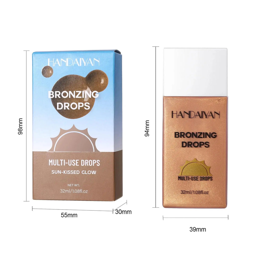 Handaiyan Liquid Bronzer Matte Waterproof Body Tanning Makeup Liquid Body Bronzer PRIMED