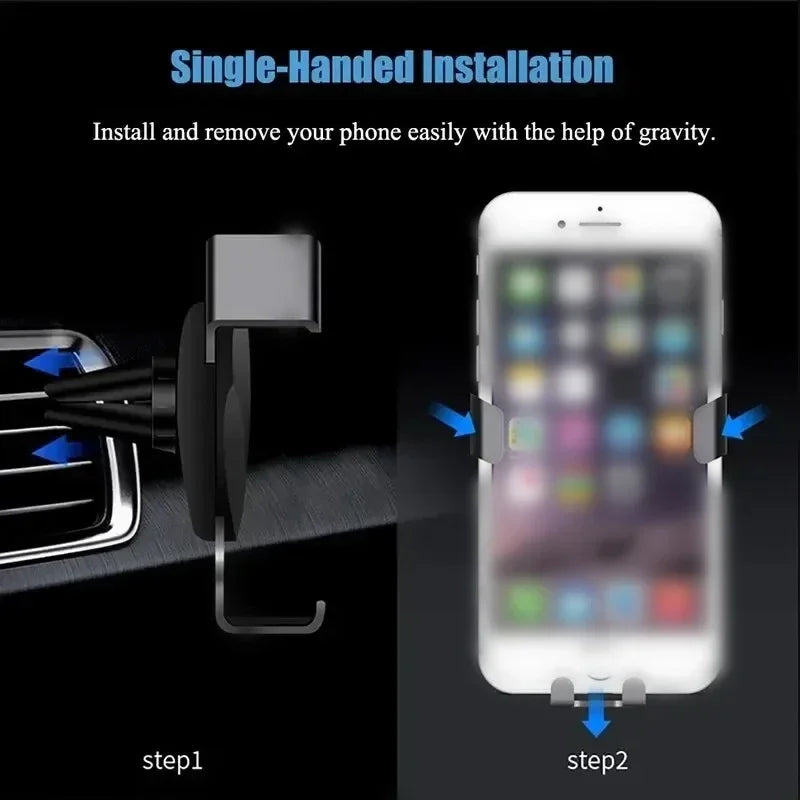 Y-Shape Gravity Car Phone Holder – Air Vent Clip Mount Car Phone Mount PRIMED
