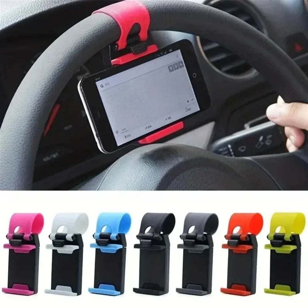 Universal Car Steering Wheel Phone Holder & GPS Mount Car Phone Mount PRIMED