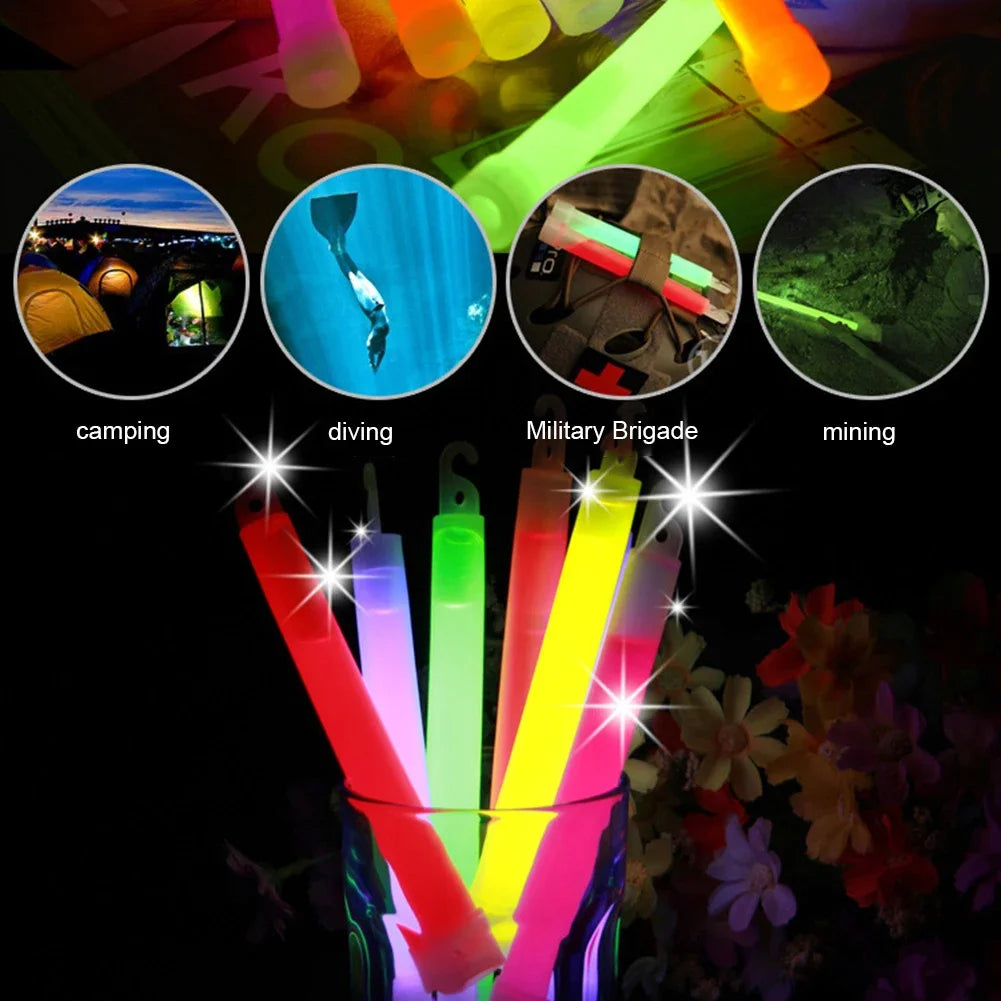 LED Glow Sticks 1/5/10 Pack – Camping, Party & Emergency Glow Light Sticks PRIMED