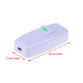 White Inline ON/OFF Cord Switch for Desk Lamp & Table Light