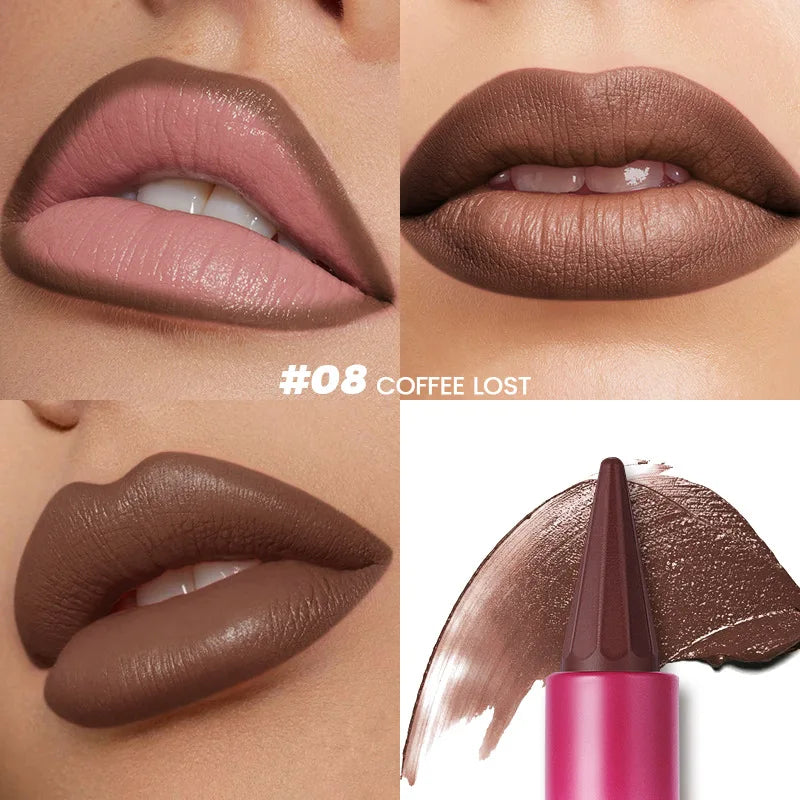 Pudaier 8-Color Matte Velvet Lipstick – Long Lasting & Moisturizing