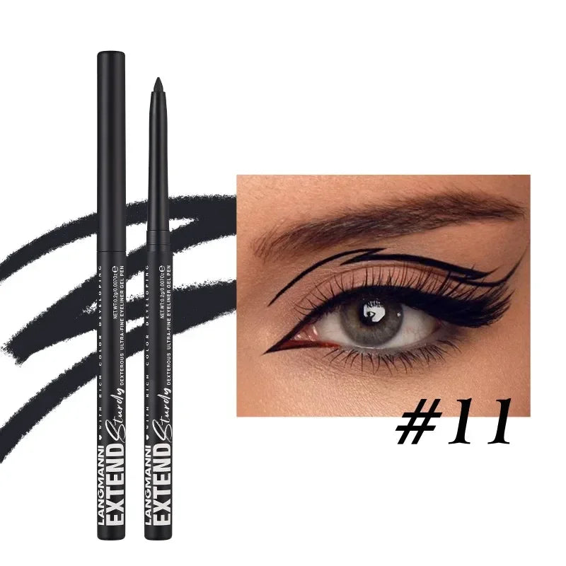 Waterproof Eyeliner Pencil – 12 Matte & Pearl Shades