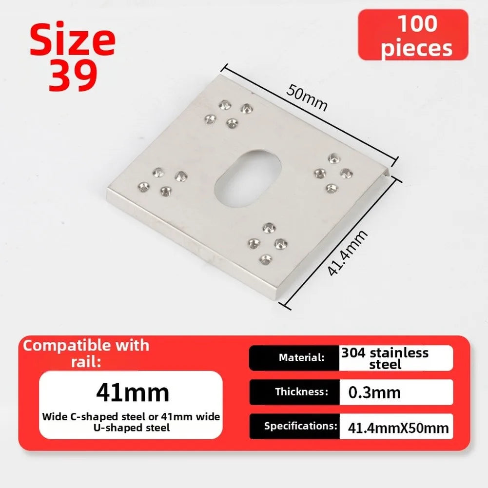 Solar Grounding Pressure Plate Stainless Steel 100-Pack