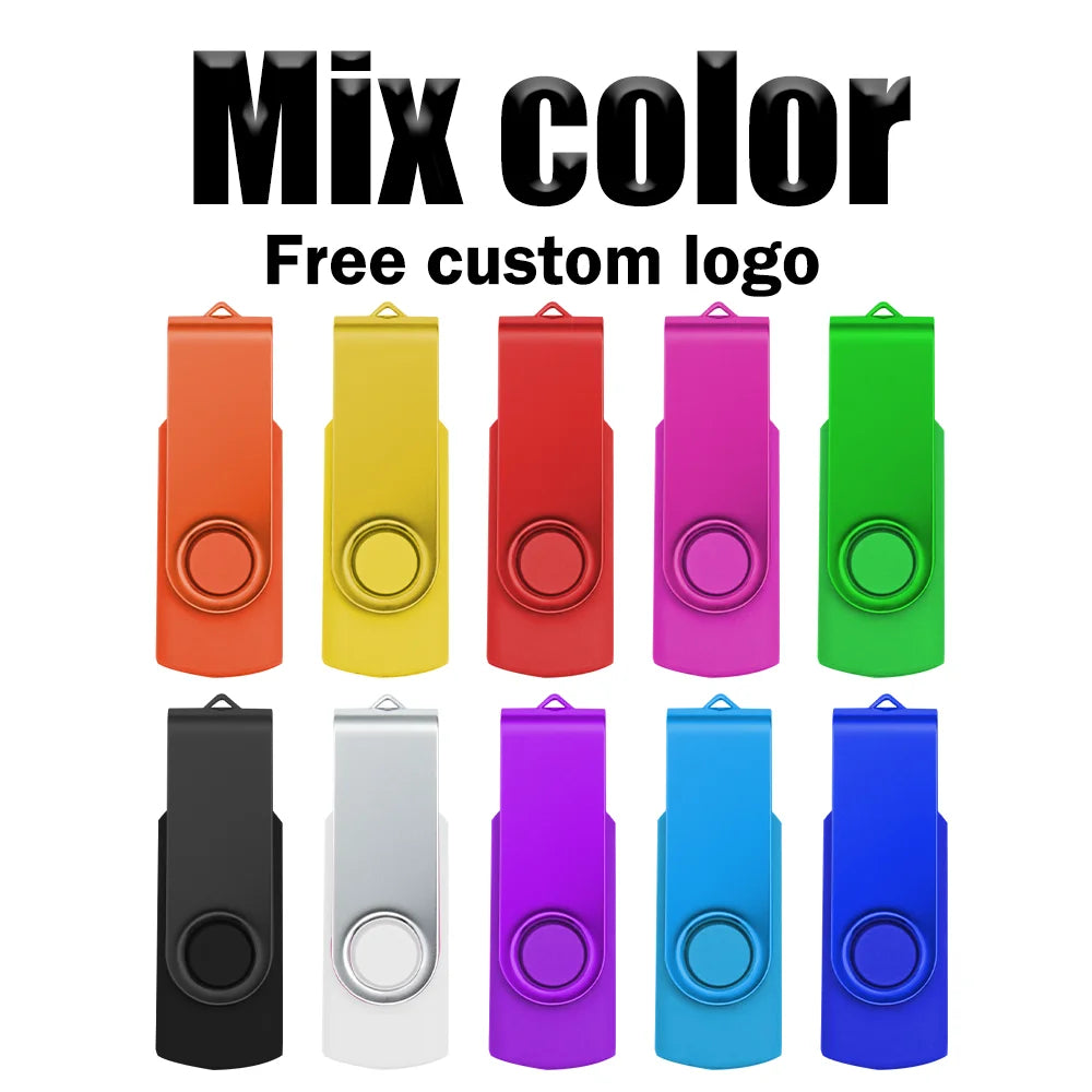 100-Pack USB 2.0 Flash Drives | Free Custom Laser Logo USB Flash Drives PRIMED 4GB Mix A