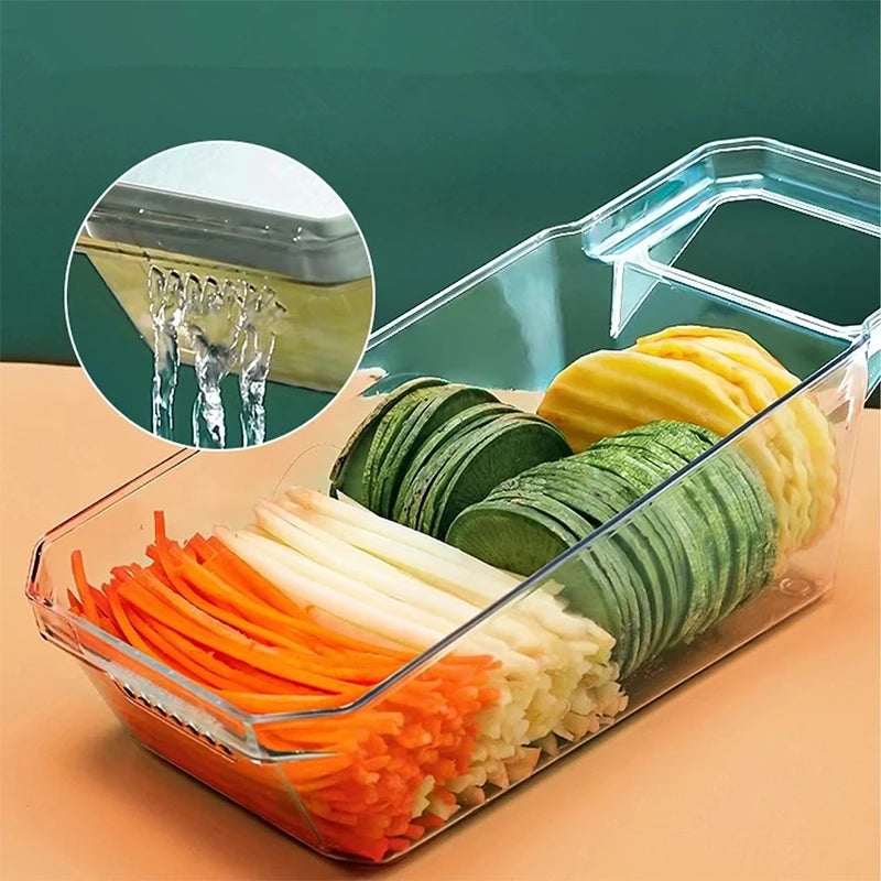 LMETJMA 6-in-1 Mandoline Vegetable Slicer & Julienne Shredder Mandoline Vegetable Slicer PRIMED
