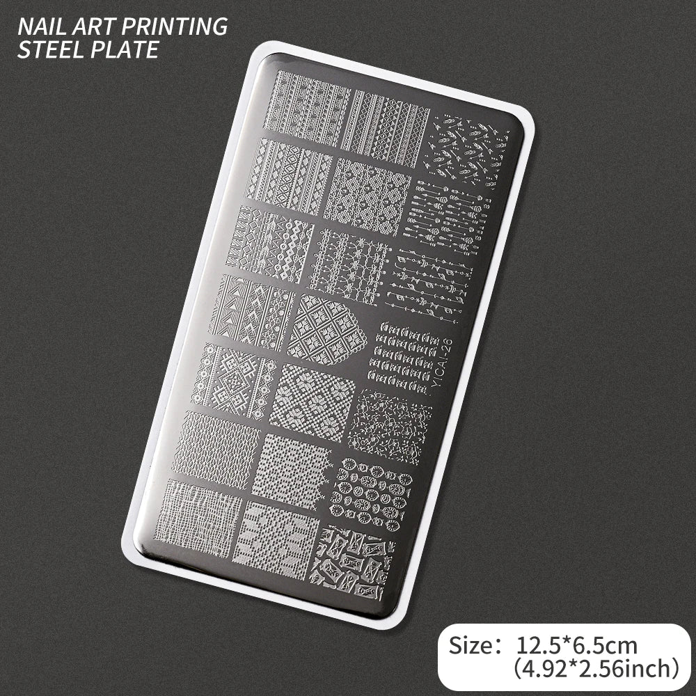 Nail Art Stamping Plate – Waves, Florals & Animal Designs