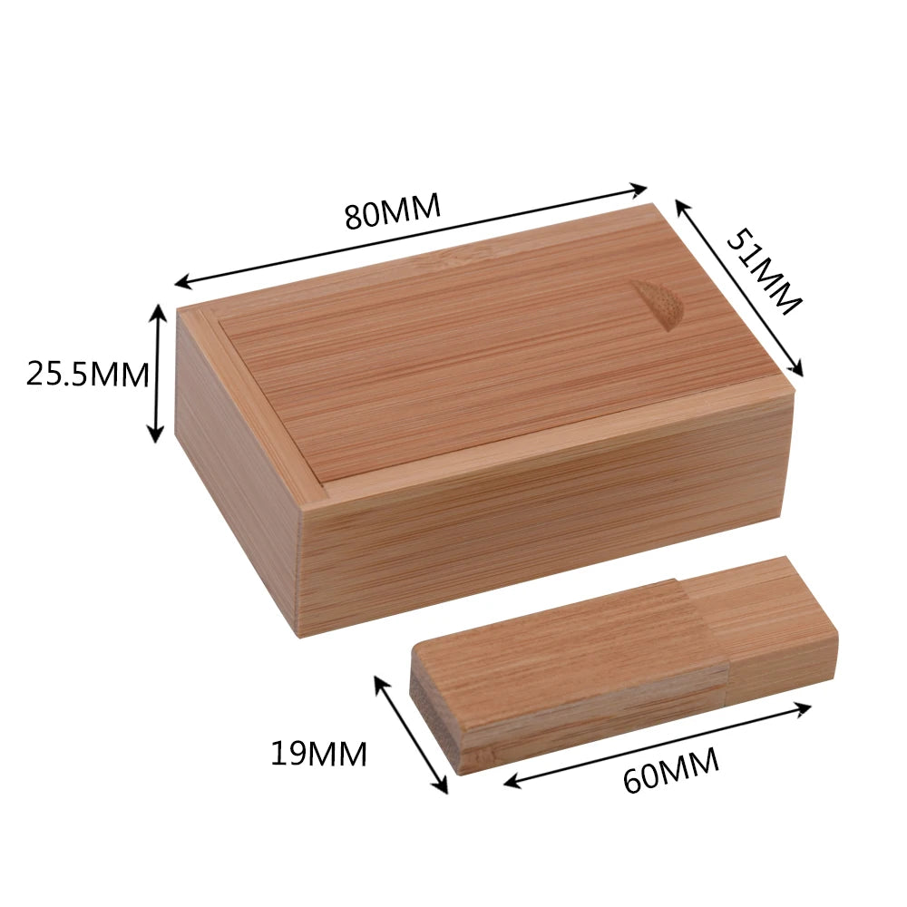 20-Pack Custom Logo Wooden USB 2.0 Flash Drives 128MB–128GB USB Flash Drive PRIMED
