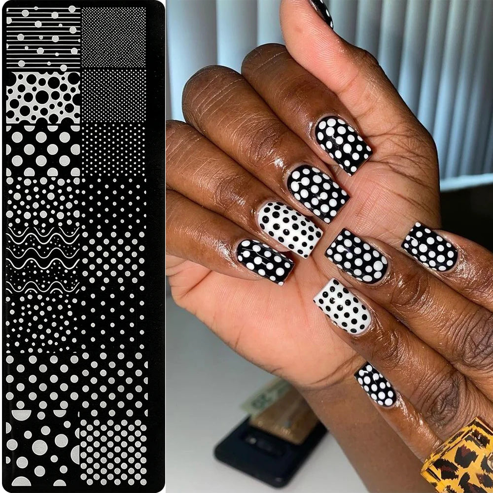 MAFANAILS Nail Stamping Plate – Waves, Stars & Stripes Nail Stamping Plate PRIMED A2