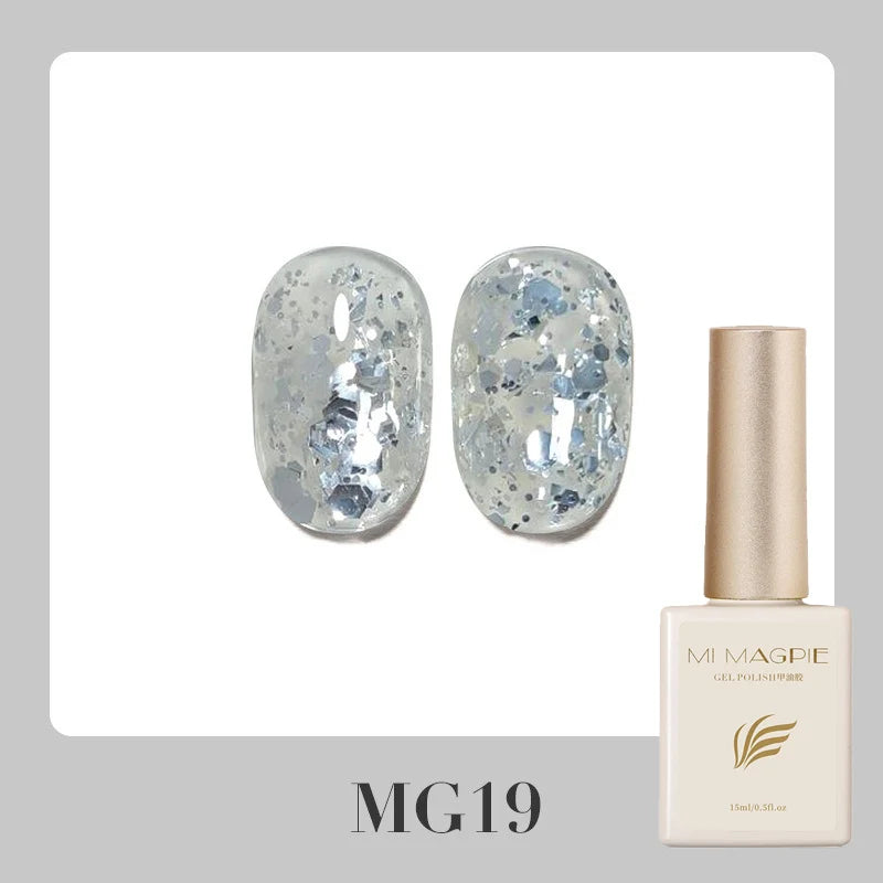Diamond Glitter Gel Polish – Holographic UV LED Nail Gel 15ml