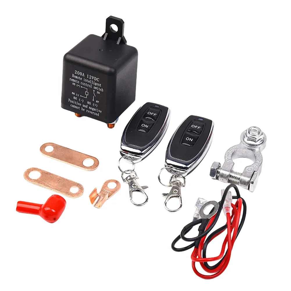 12V/24V 200A Wireless Remote Car Battery Disconnect Switch Battery Disconnect Relay PRIMED