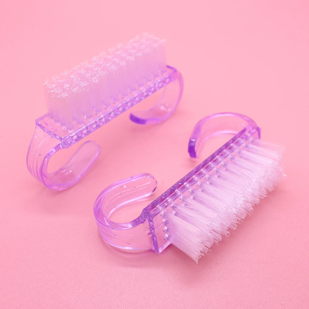 U-Shaped Mini Nail Cleaning Brush – Soft Bristle Manicure Tool