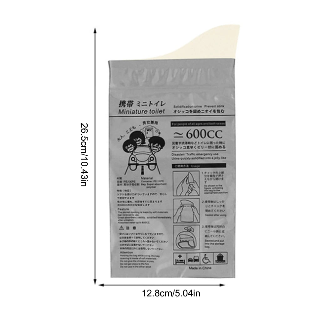 4-Pack Disposable Emergency Urinal Bags 600ml Portable Toilet Disposable Urinal Bag PRIMED