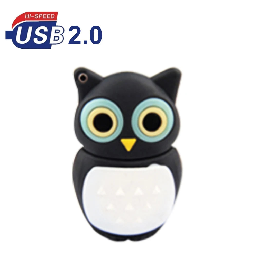 Cute Animal USB Flash Drive 2.0 – Cat Owl Penguin Frog 8–64GB USB Flash Drive PRIMED 4GB style 6