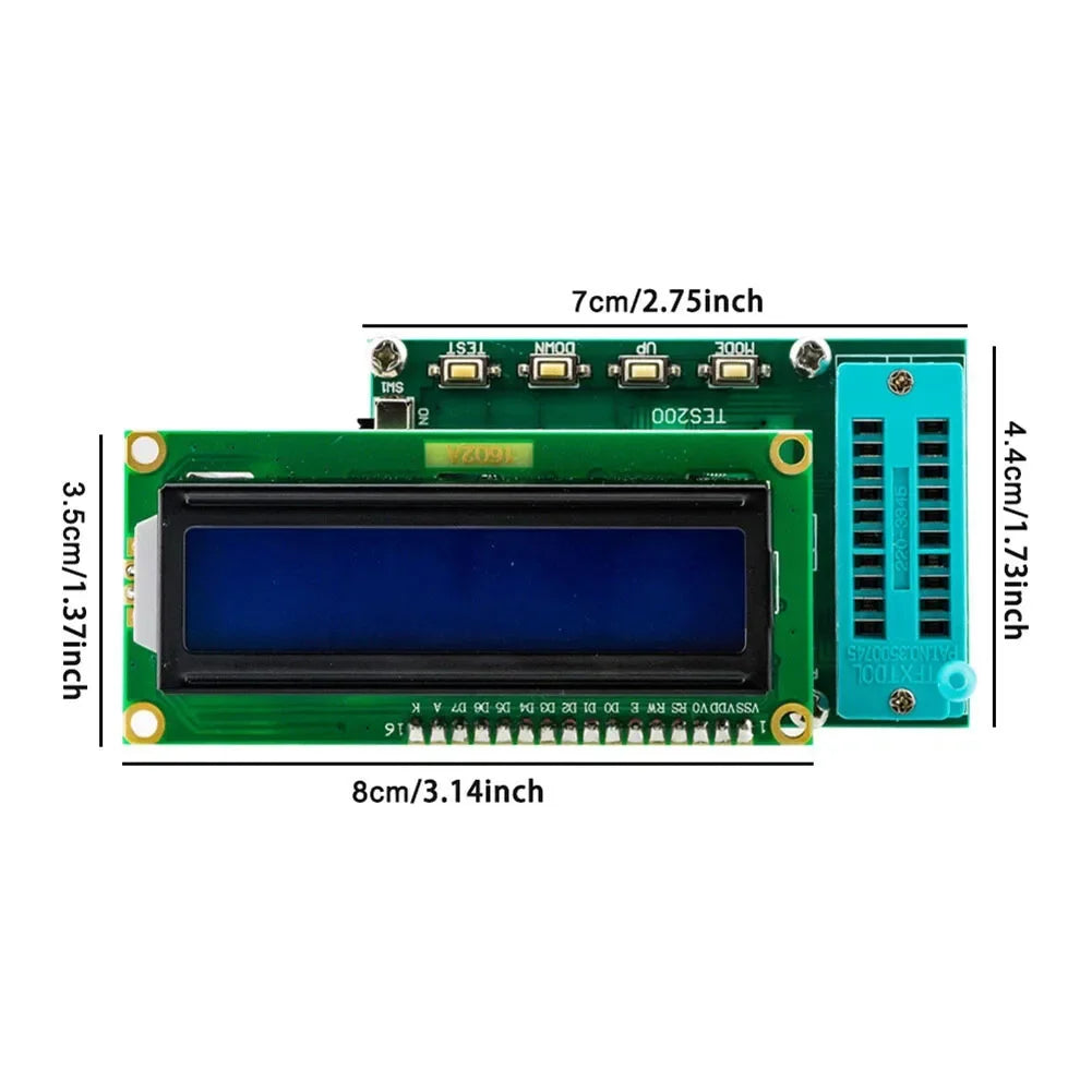 TES200 IC Logic Gate Tester – 74 & 40 Series Digital Circuit IC Logic Gate Tester PRIMED