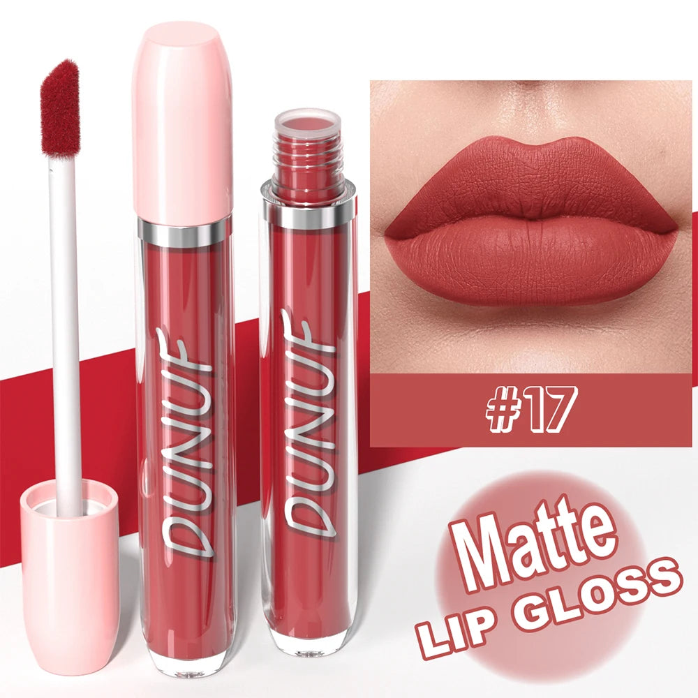Velvet Matte Liquid Lip Gloss 25 Colors – Waterproof & Long-Lasting